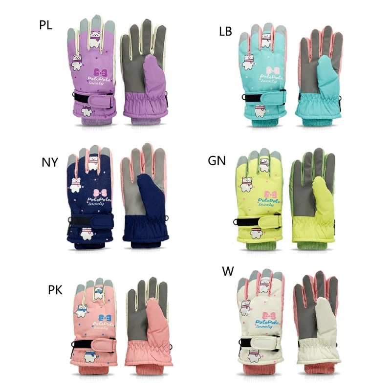 Ски ръкавици, детски ръкавици, топлинни ръкавици с анимационни модел за колоезденето