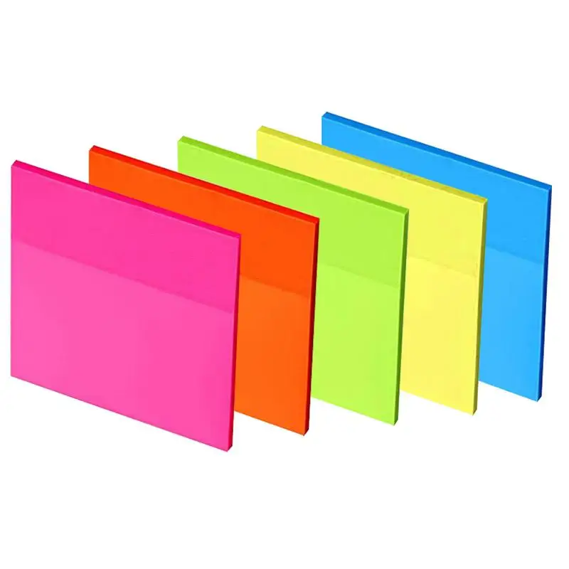 Черупките тампони, прозрачно фолио, етикети за домашни любимци, самозалепващи ярки бележки 5 различни цвята пастелни тонове за домашен офис лаптоп